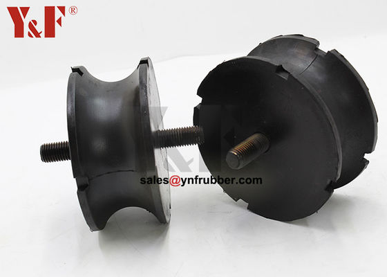 Siyah yuvarlak kauçuk bobbin montajları titreşim direnci ağır görev